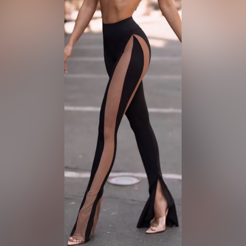 ❌SOLD❌Zasuwa mesh flare leggings
